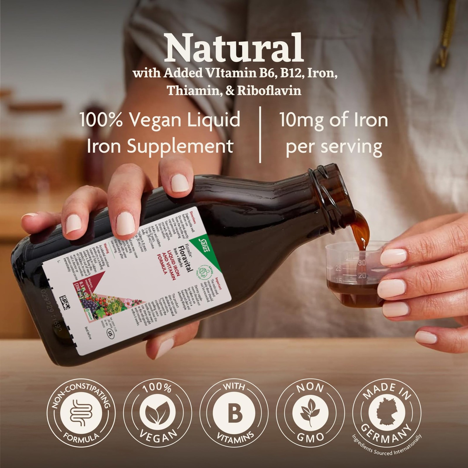 Floradix Floravital Liquid Iron & Vitamin Formula – 8.5 Fl Oz (Pack of 1)