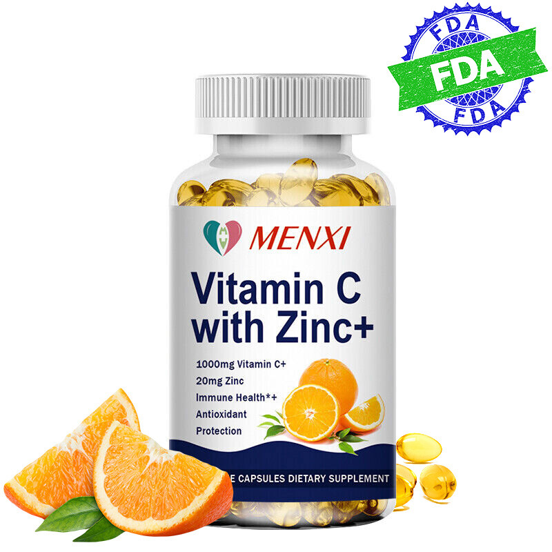 Vitamin C Capsules 3600mg+ Zinc 20mg For Immune System Support for Men and Women