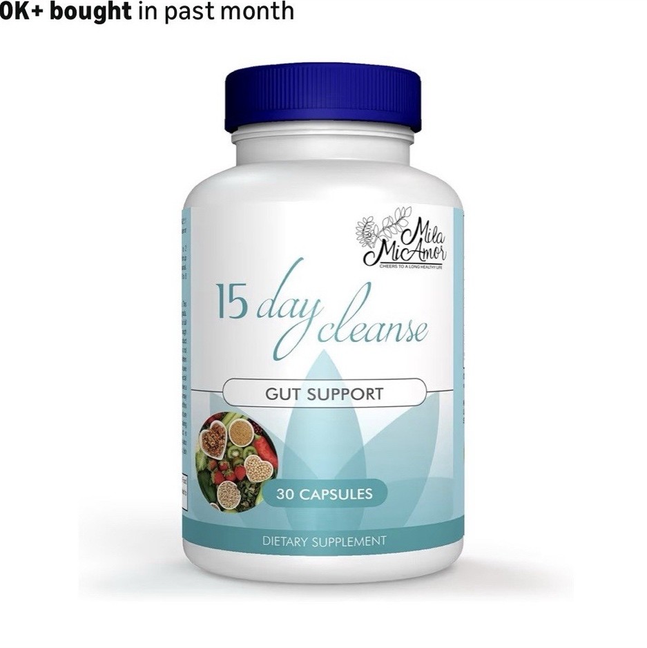 Mila Miamor 15 Day Cleanse Detox Gut & Colon Support Non-GMO 30 Capsules