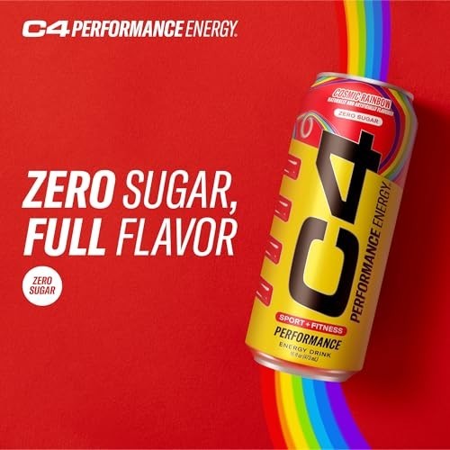 Zero Sugar Cosmic Rainbow Energy Drink | 200mg Caffeine Pre-Workout | 12 Pack