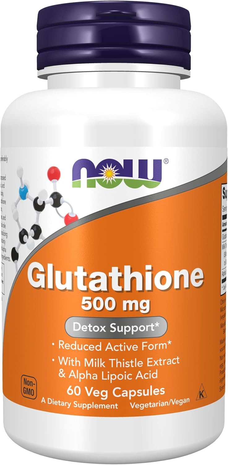 Now Foods Glutathione 500 mg 60 Veg Capsules Free Ship