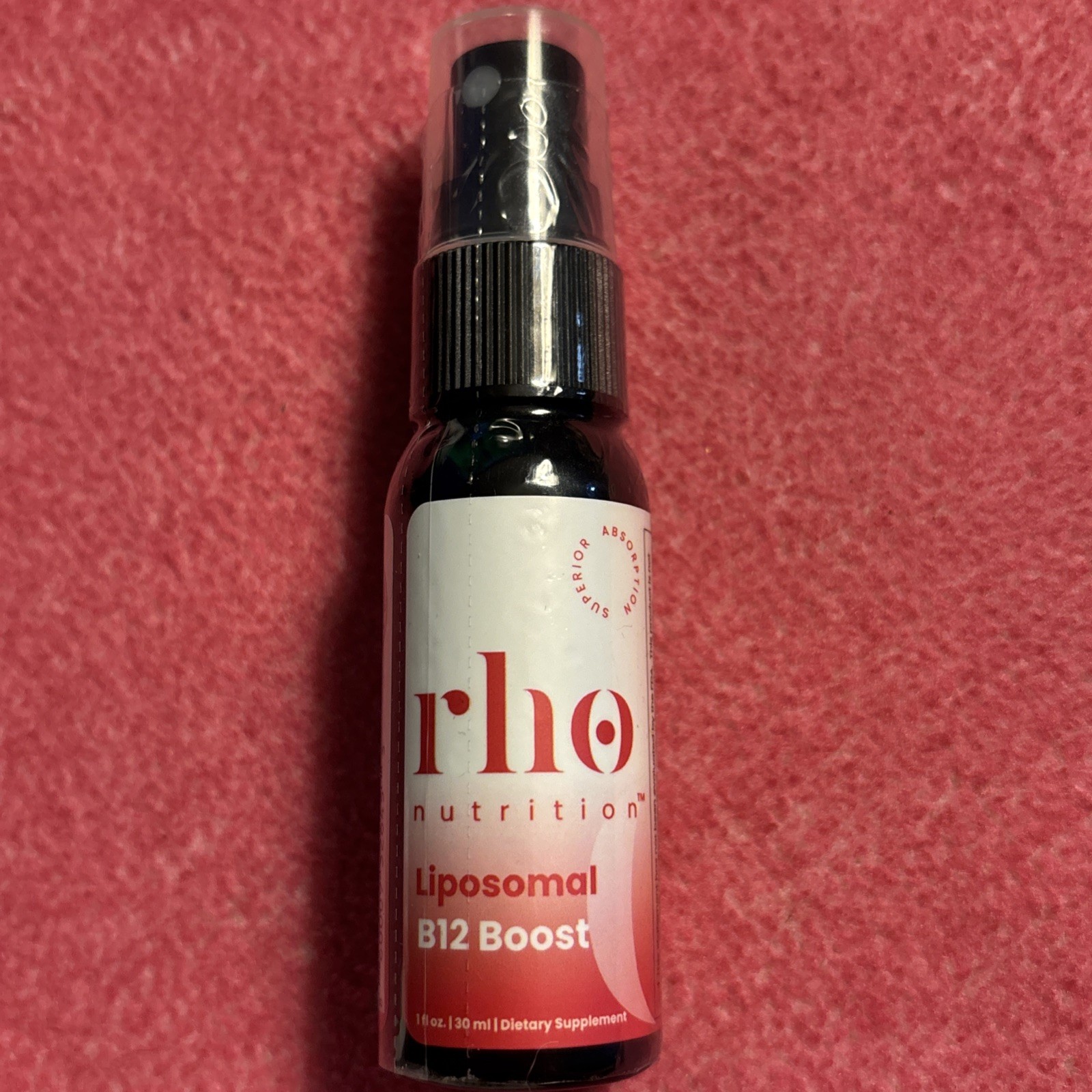 Rho Nutrition Liposomal B12. 30 ml. 1 fl oz. BB: 11/2027