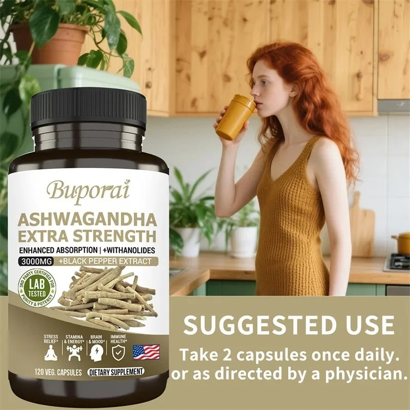 Ashwagandha Extract Strength 240pcs,Relaxation, Replenish Energy,Relieves Stress