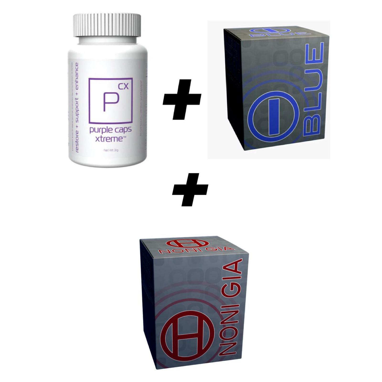 NONI GIA + I BLUE + PURPLE CAPS