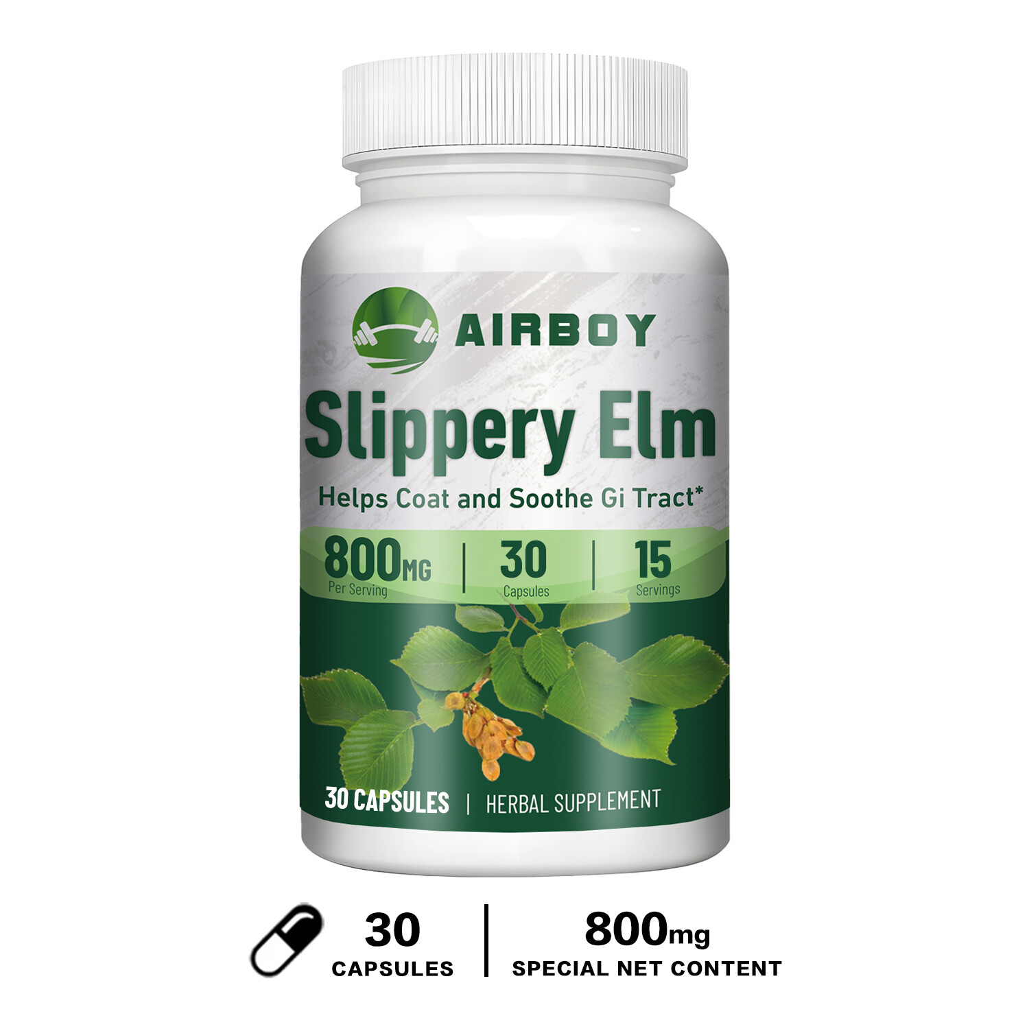 Slippery Elm-Support Digestive Health, Gut Health, Digestive Constipation Relief