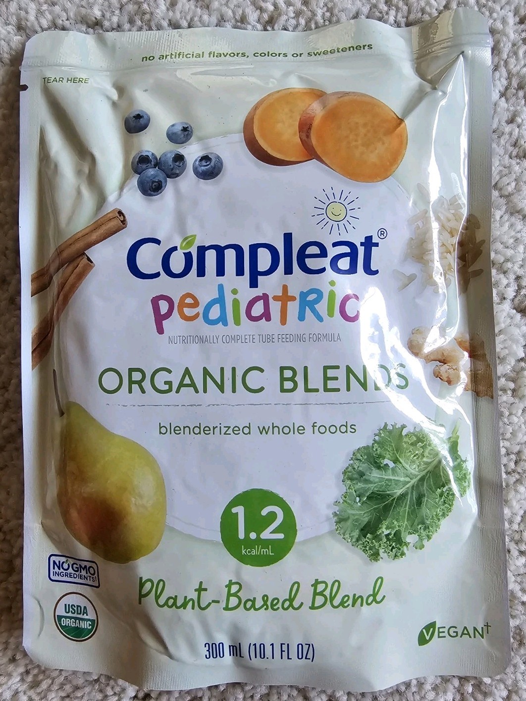(18) Compleat Organic Blends Tube Feeding 10.1 oz Plant-Based & Chicken-Garden