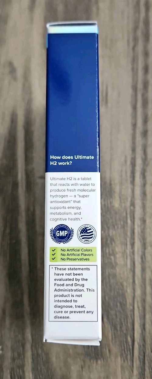 Authentic Gundry MD Ultimate H2 30 Dissolvable Tablets B12 & Magnesium Exp 1/29