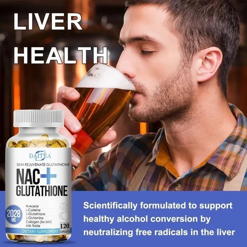 3PCS Nac Glutathione Collagen Capsules Skin Anti-Aging Antioxidant Anti-allergic