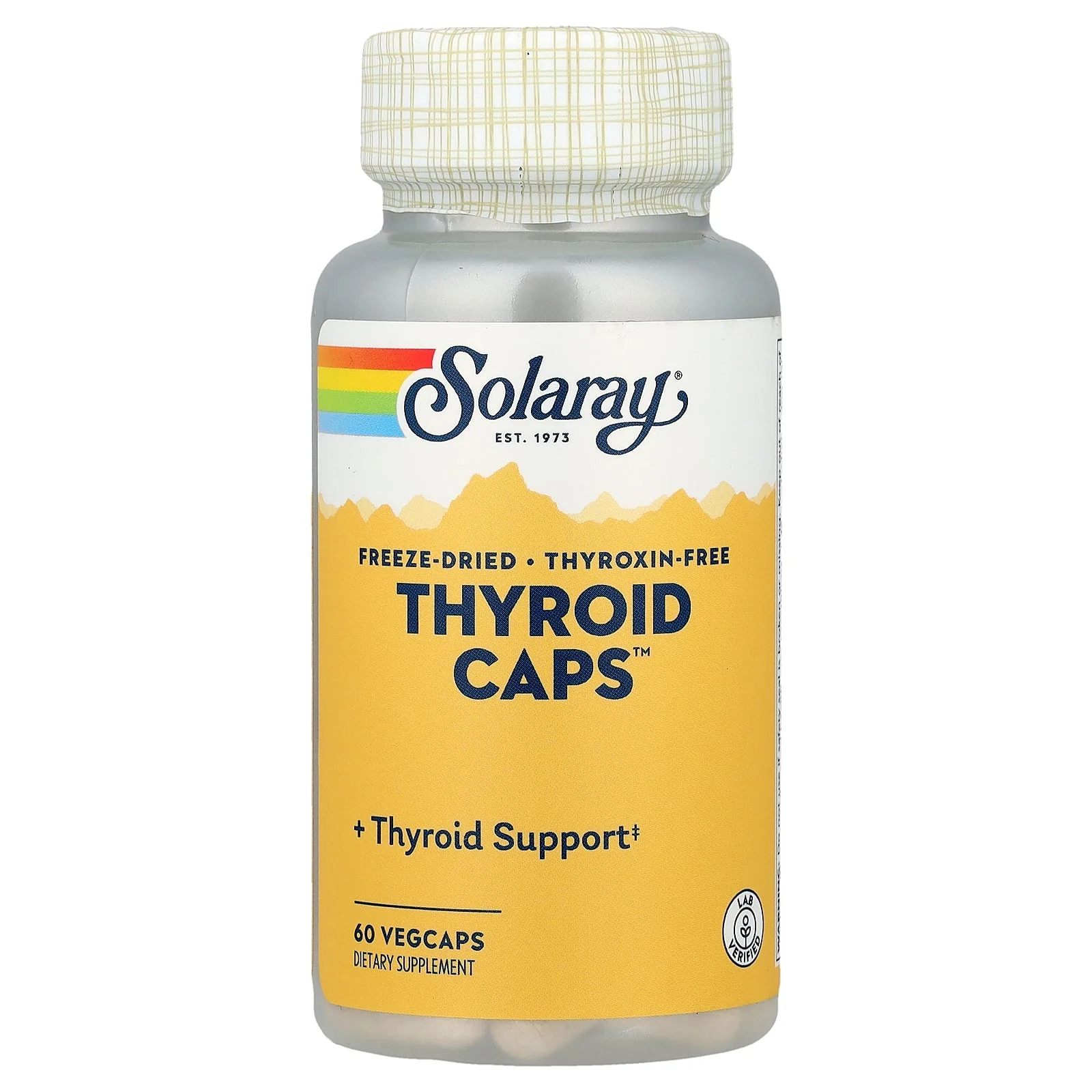 2 X Solaray, Thyroid Caps�, Freeze Dried, 60 VegCaps