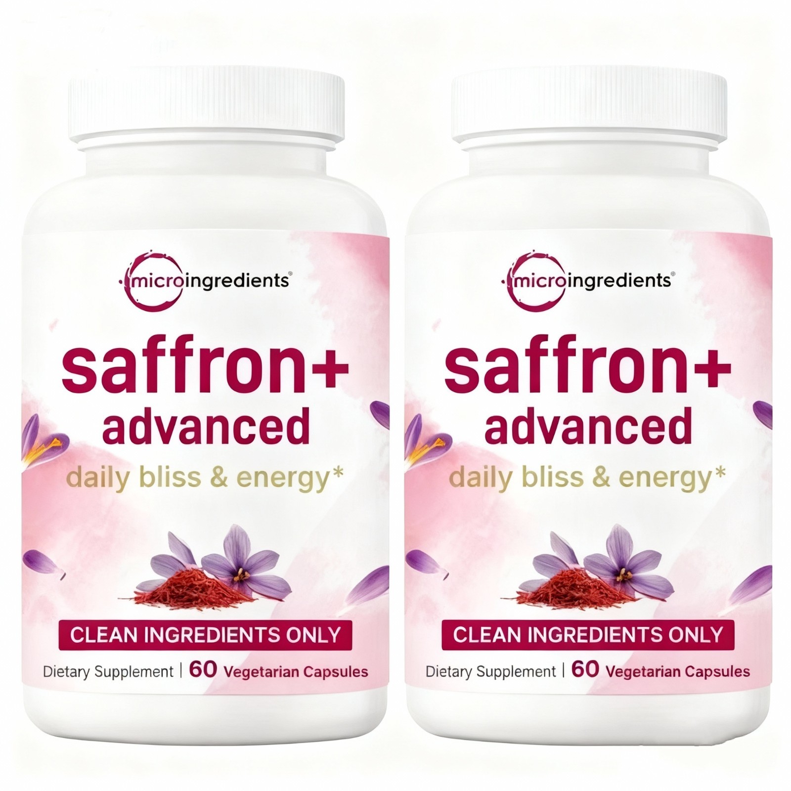 Micro Ingredients Saffron+ Advanced Supplements 60 Veggie Capsule Supplement