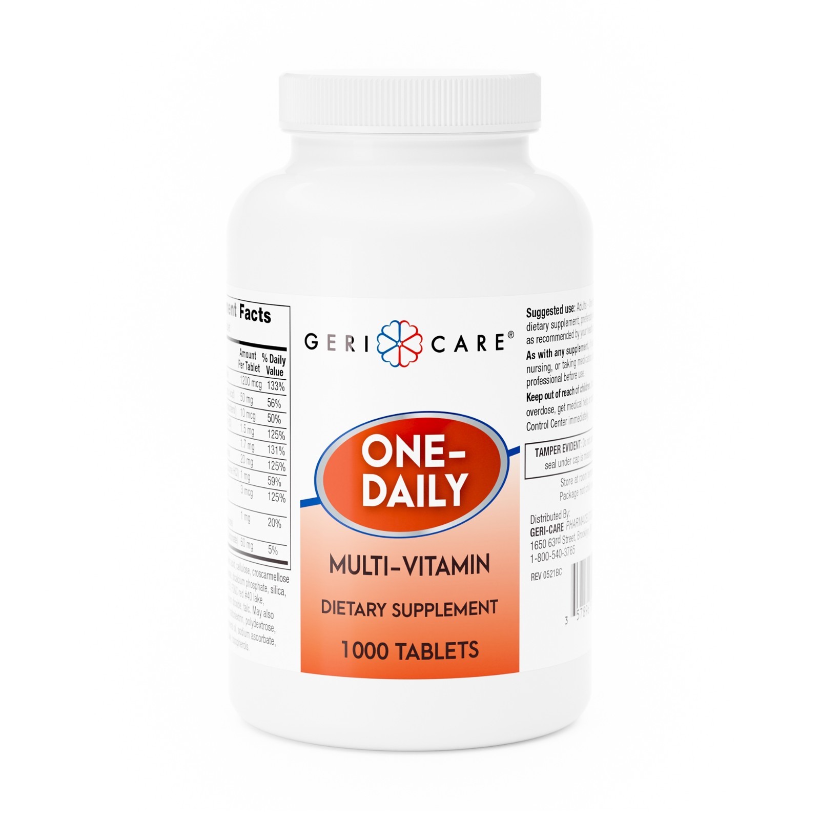 MCK Multivitamin Supplement Geri-Care® Tablet 1,000 per Bottle X 3