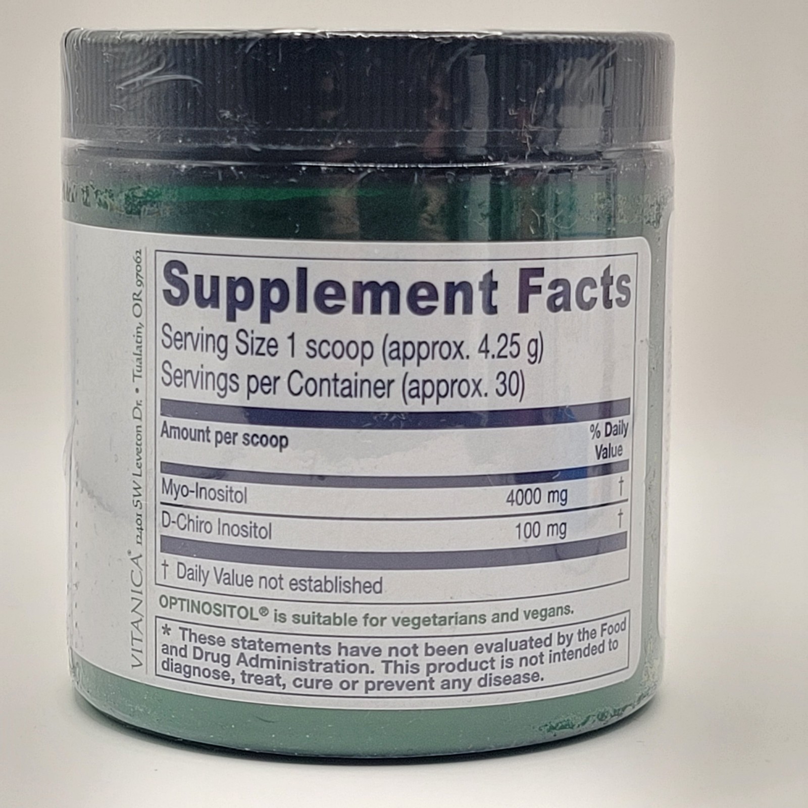 Vitanica OPTINOSITOL Fertility Support MYO & D-CHIRO 4.5 oz / 128g Powder