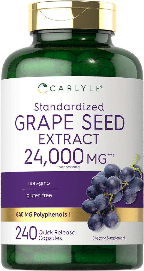 Grapeseed Extract Capsules | 24,000 mg Equivalent | 240 Count | by Carlyle