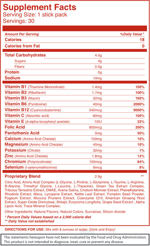 BHIP RED for Men I-RD Energy Drink Improves Fitness, Mental Health & Weight Loss