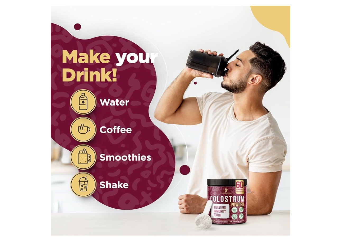 InstaSkincare Bovine Colostrum Powder