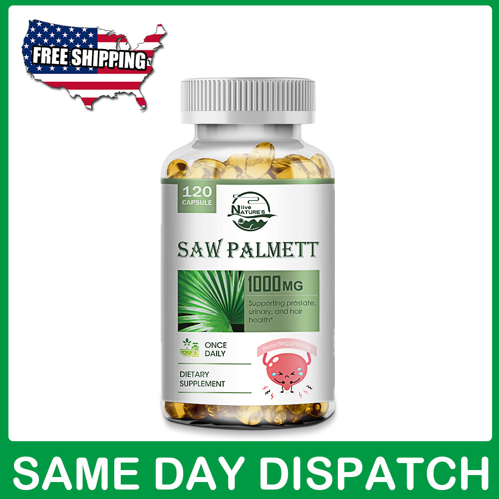 Full Spectrum Saw Palmetto, Supports Prostate Health, 1000 mg, 120 Capsules