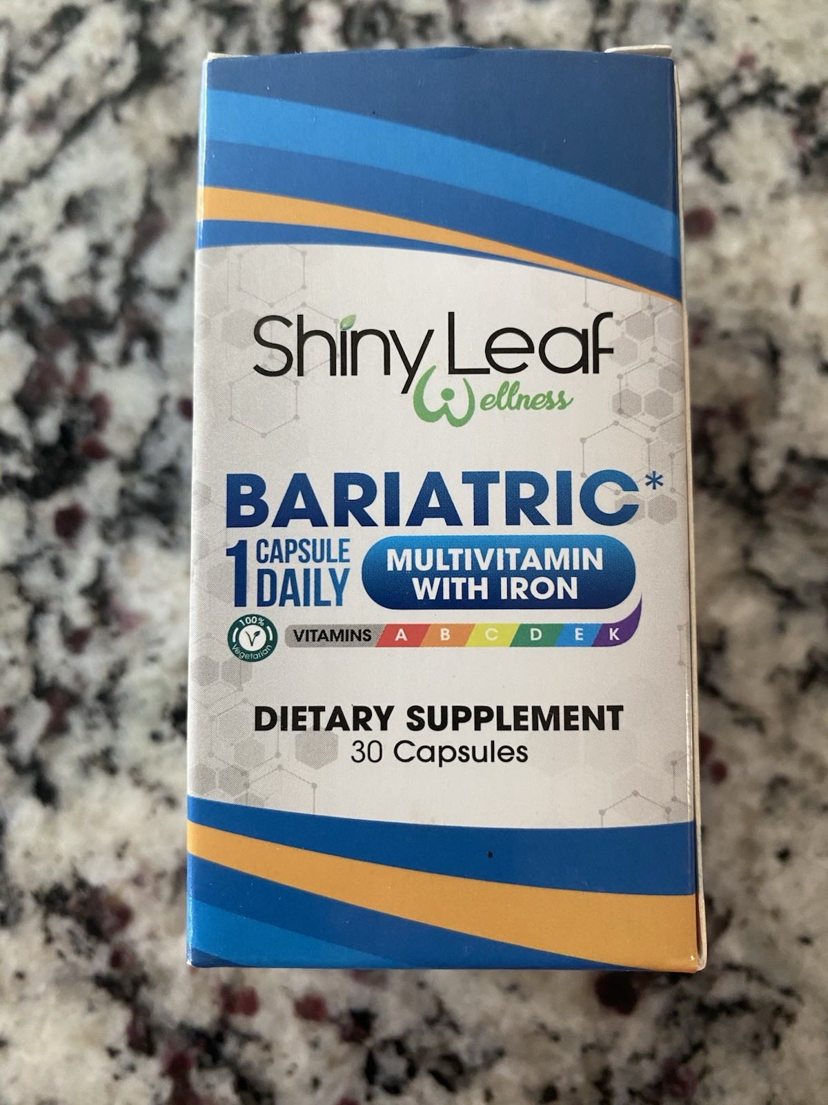 Shiny Leaf Wellness Bariatric Multivitamin w/ Iron 30 Capsules Expiration 8/2027