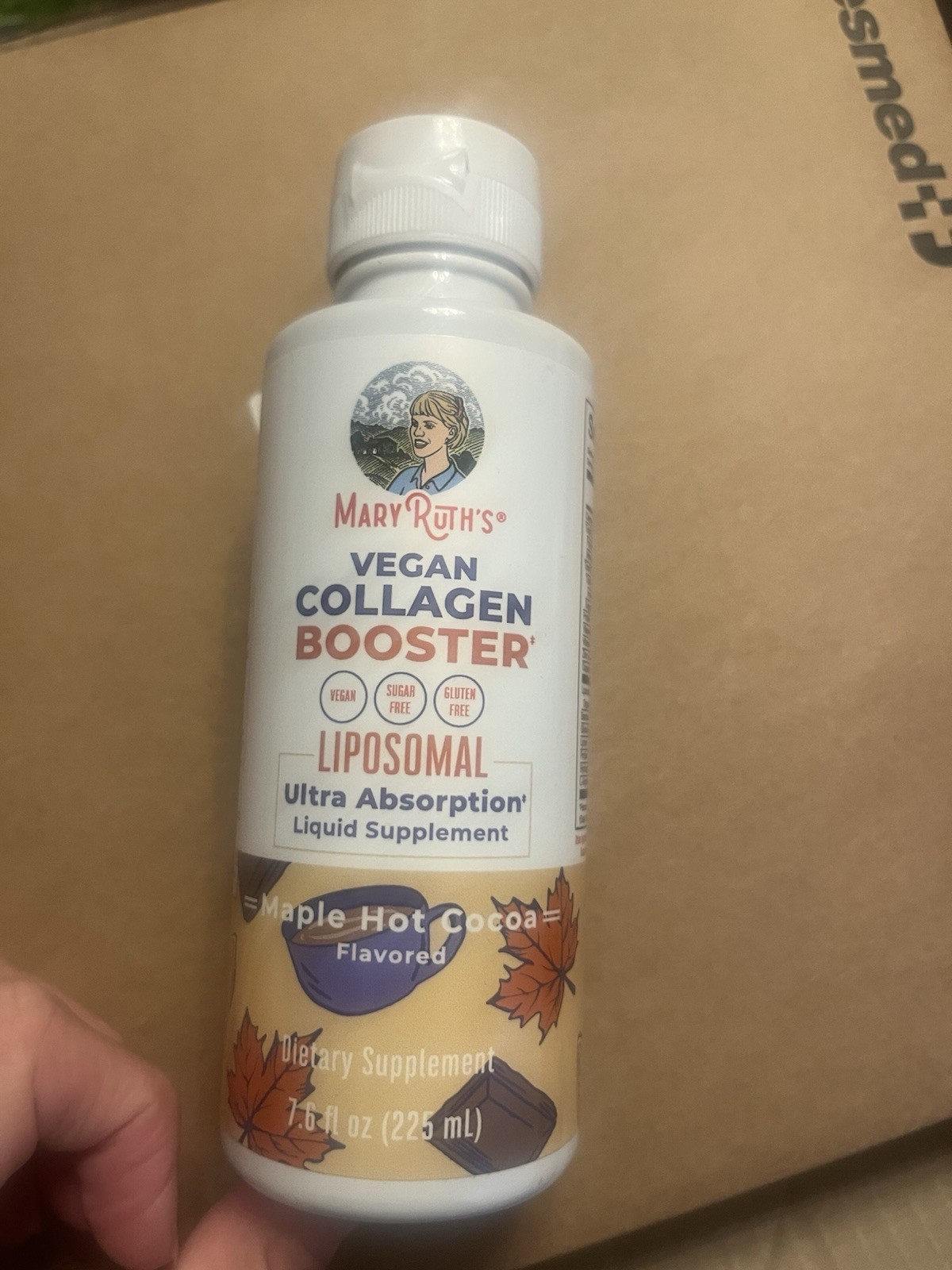 MaryRuth Organics Vegan Collagen Booster Liposomal Maple Hot Cocoa 7.6 Oz