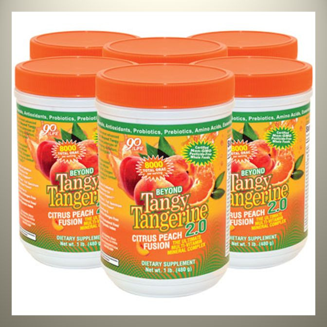 6 PACK of BEYOND TANGY TANGERINE 2.0 -BTT 2.0 CITRUS PEACH INFUSION