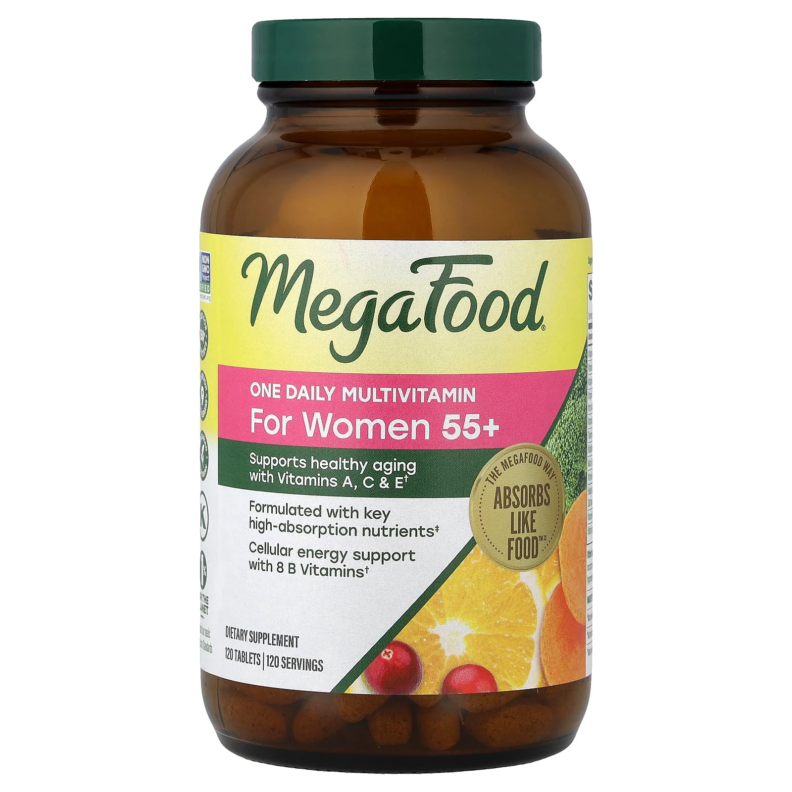 2 X MegaFood, Women’s 55+, One Daily Multivitamin, 120 Tablets