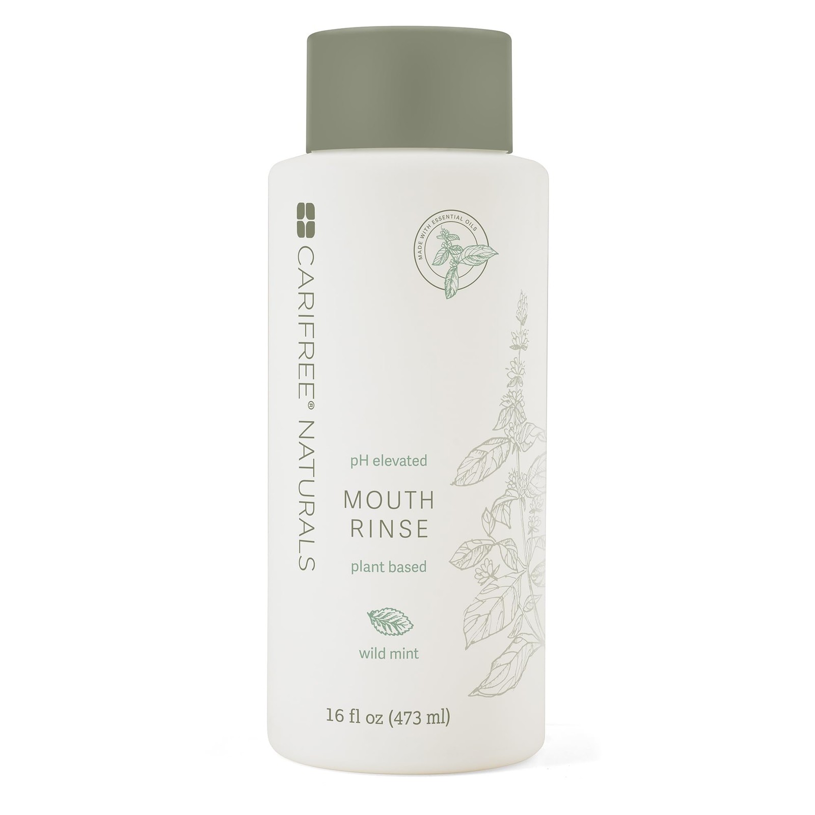 CariFree Naturals Mouth Rinse, Alcohol-Free & 16 Fl Oz (Pack of 1), Clear