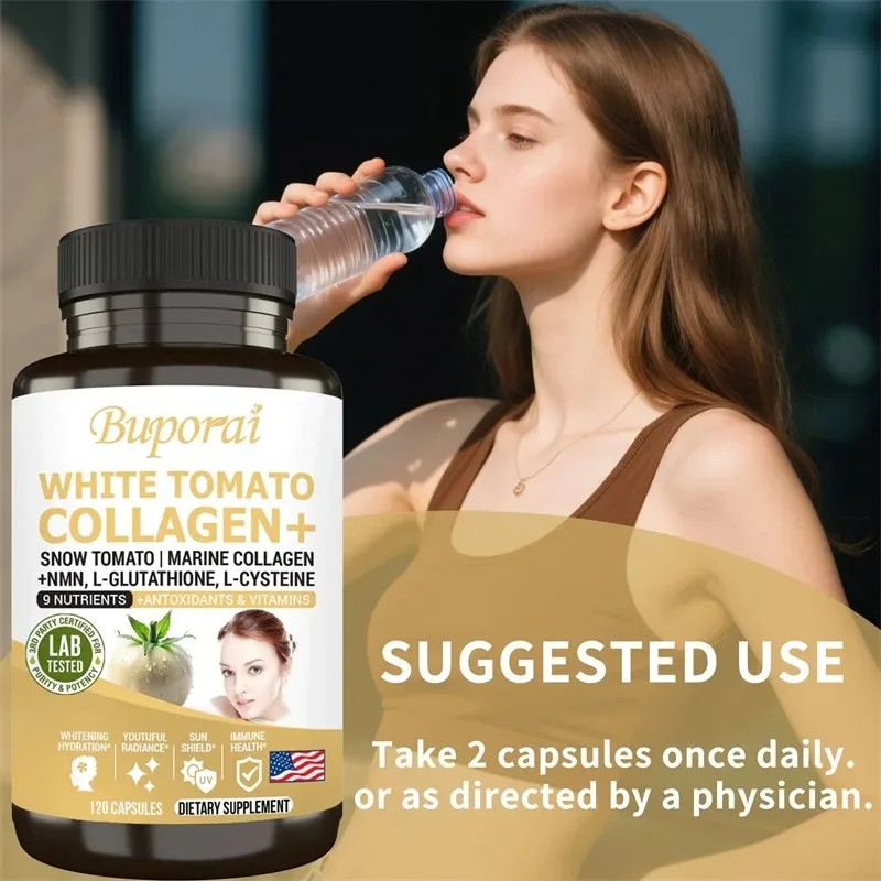 White Tomato Collagen 240pcs,Promote Collagen Production,Nourishes Skin,Vitality