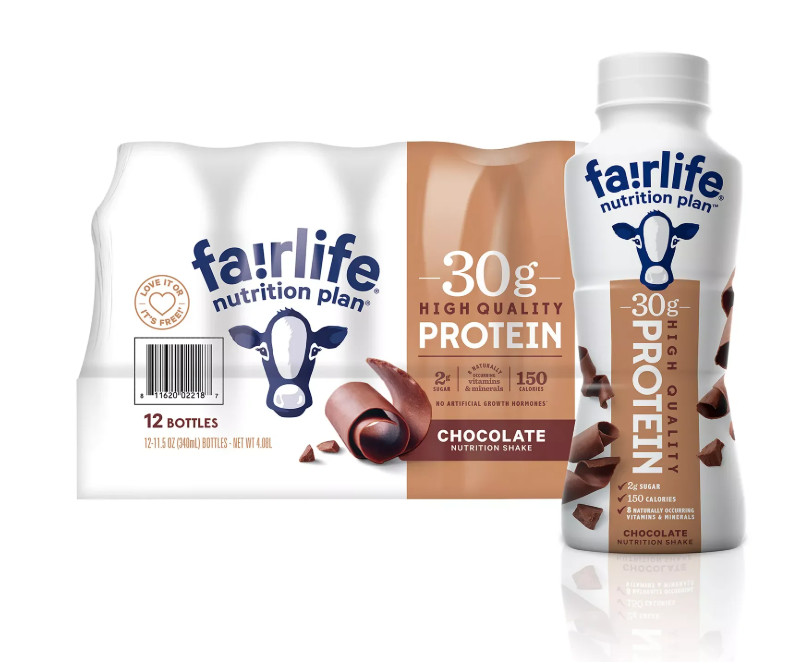 Fairlife Nutrition Plan Protein Shake, Chocolate, 11.5 fl oz, 12-Pack, 30g Prote
