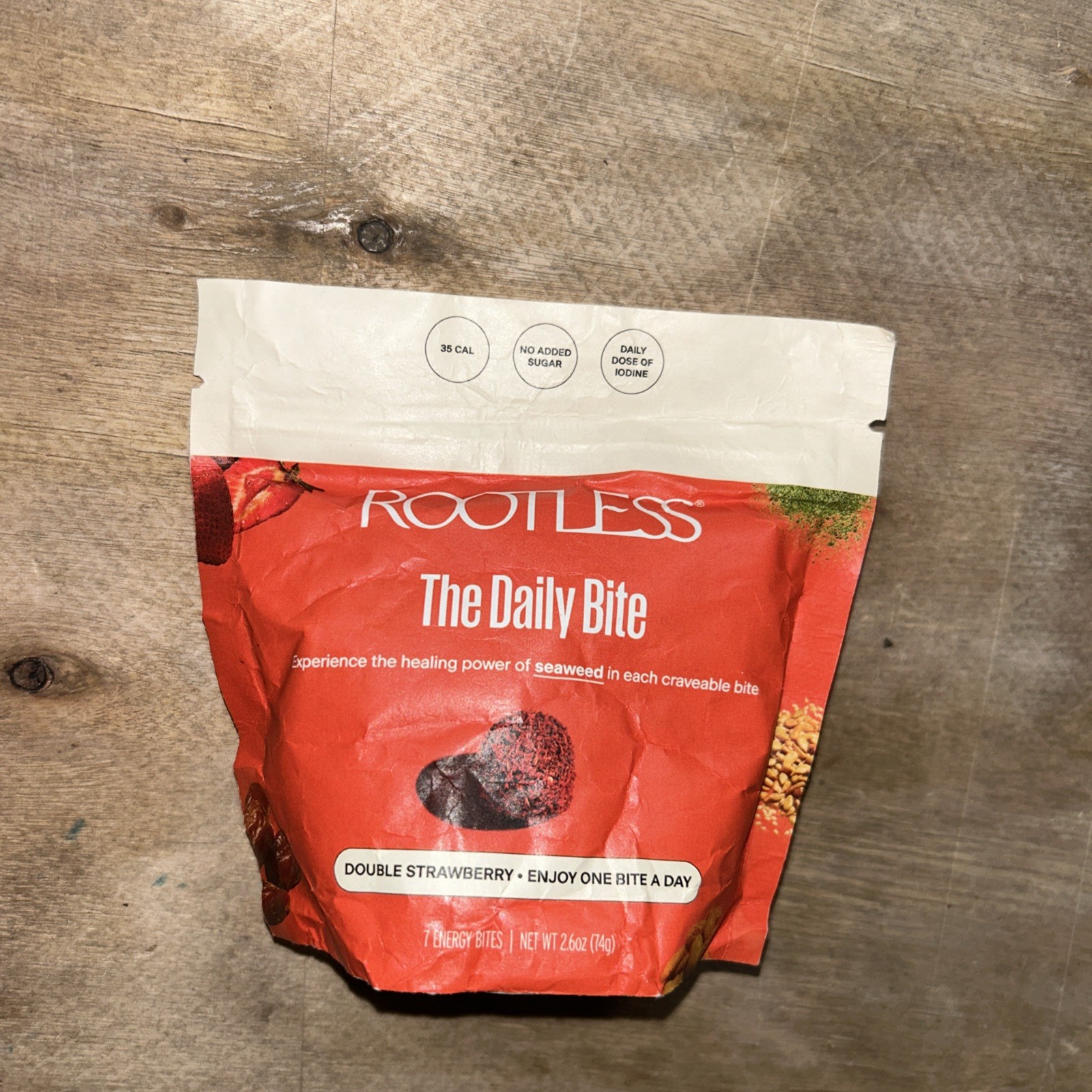 Double Strawberry Seaweed Daily Bites – 1 Week Trial Pack for Hormone & Thyroid
