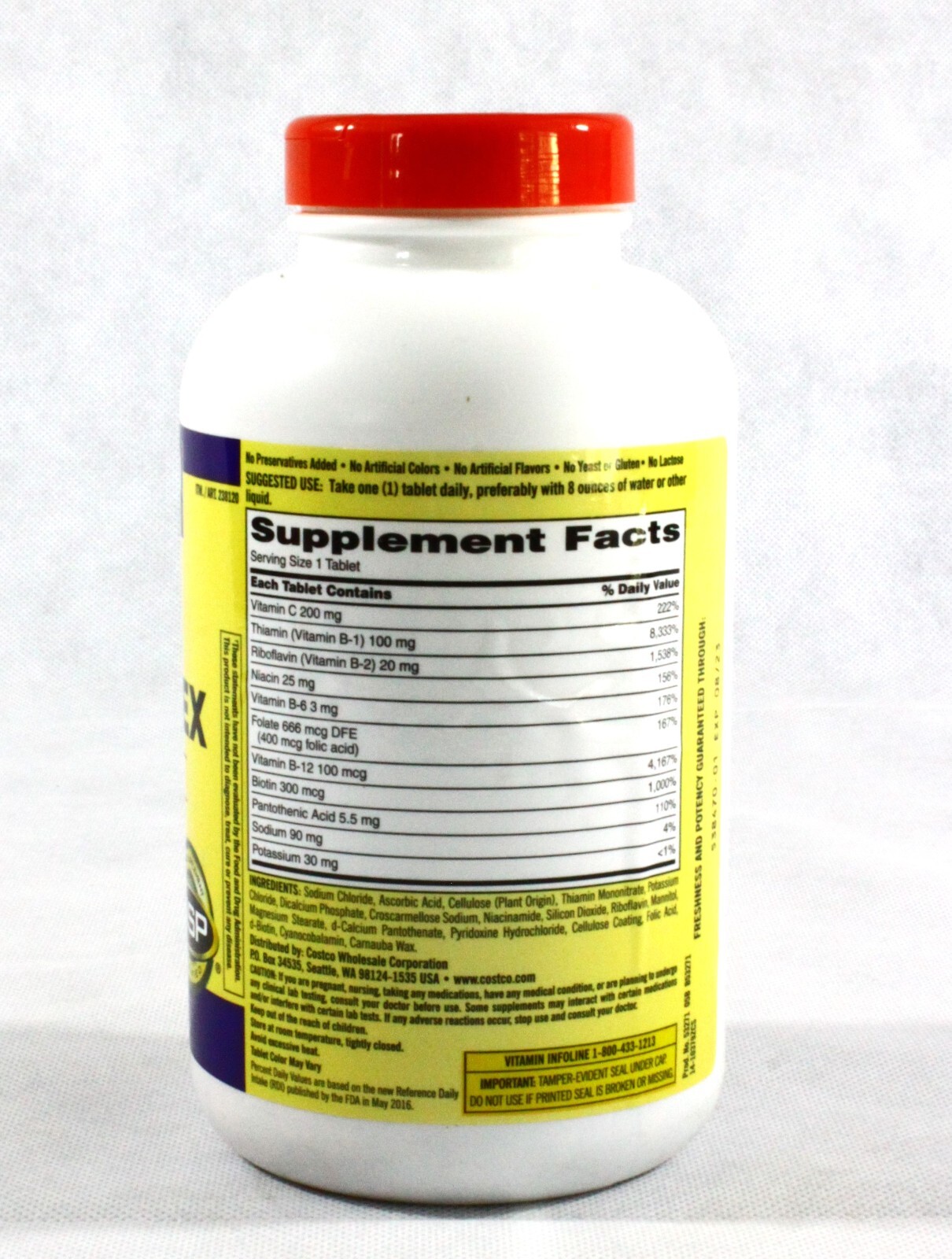Kirkland Signature Super B-Complex with Electrolytes 500 Tablets Exp: 12/2025