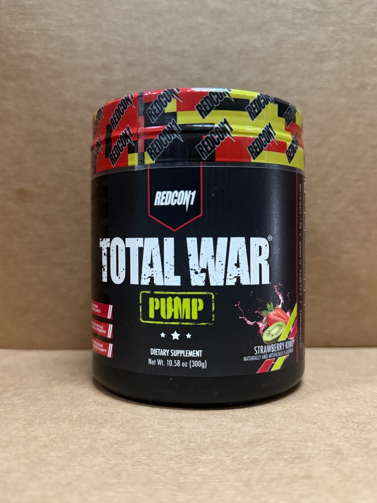 REDCON1 TOTAL WAR PUMP Strawberry Kiwi Stim Free Pre-Workout 30 Serv 2027 EXP