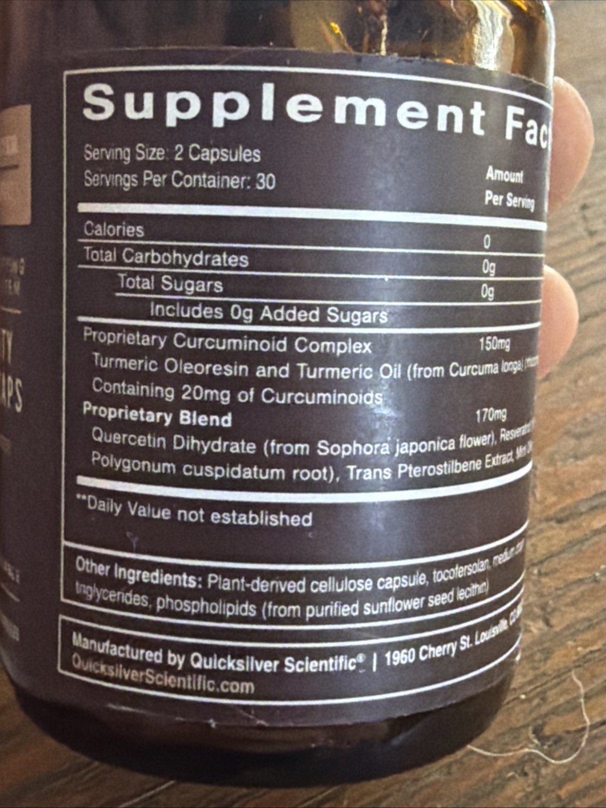 Quicksilver Scientific Longevity Phyto Caps 60 Sirtuin Activator Senolytic