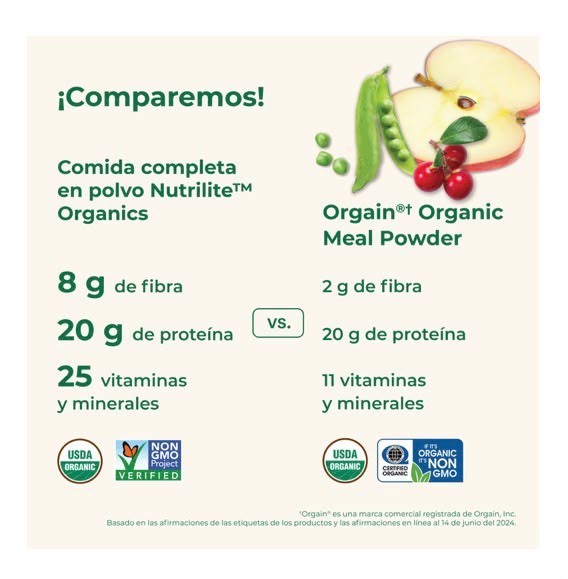 Nutrilite Organics All-in-One Berry Meal Replacement Powder Vegan