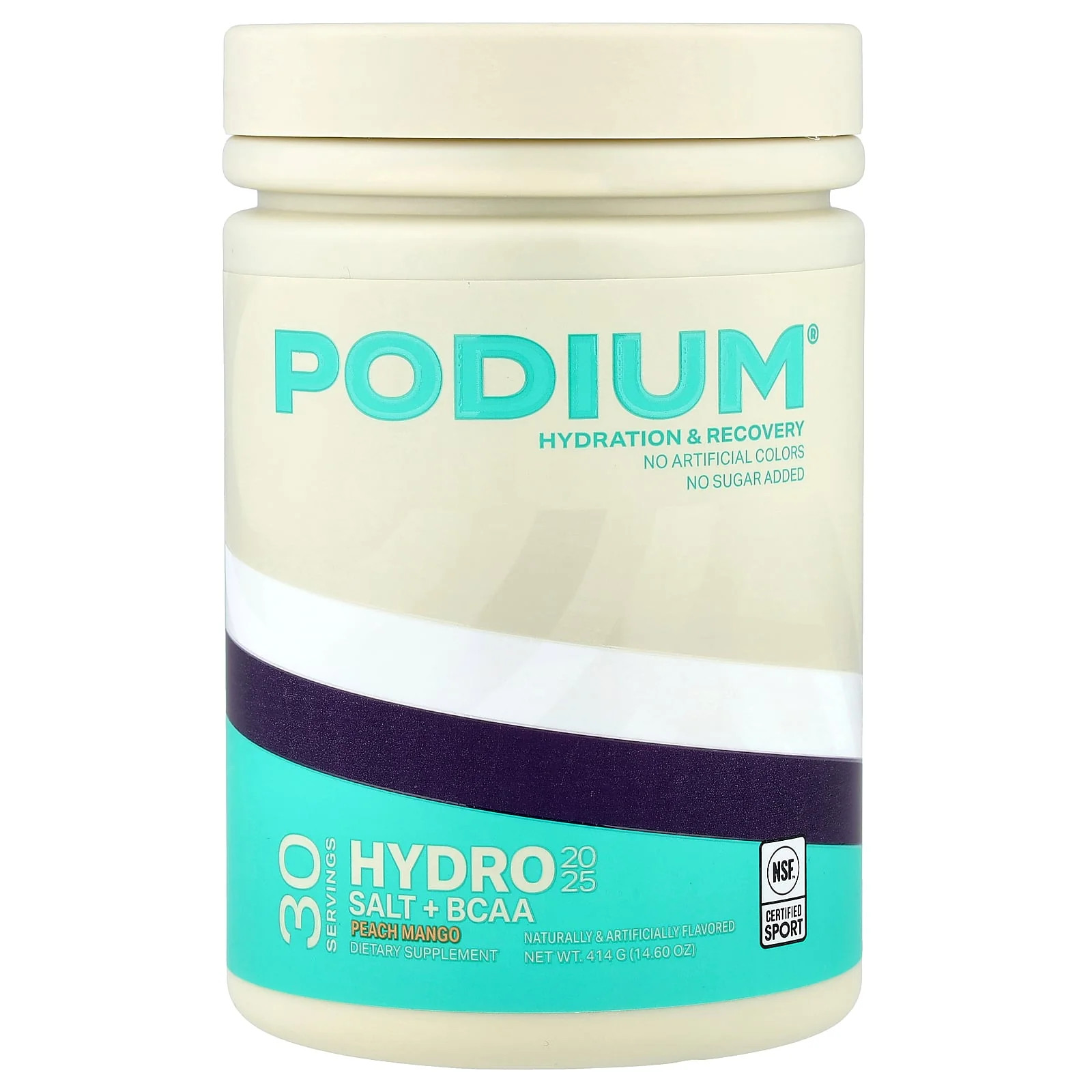 2 X Podium Nutrition, Hydro & Salt 2025 + BCAA, Peach Mango, 14.6 oz (414 g)