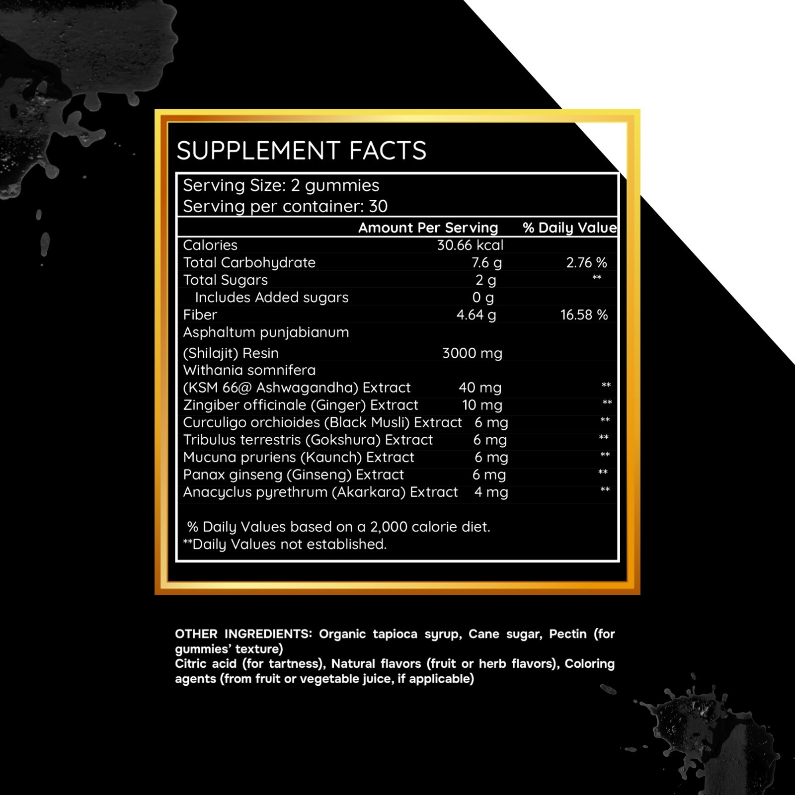 BUYZA Shilajit Gummies 4000mg – Immunity, Minerals, Organic, 60 Count