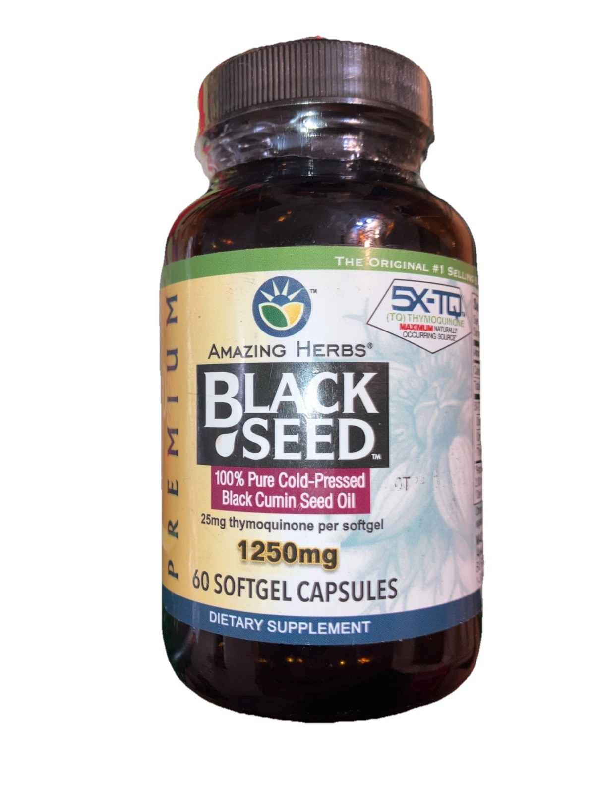 Amazing Herbs Premium Black Seed Oil Capsules – High Potency,