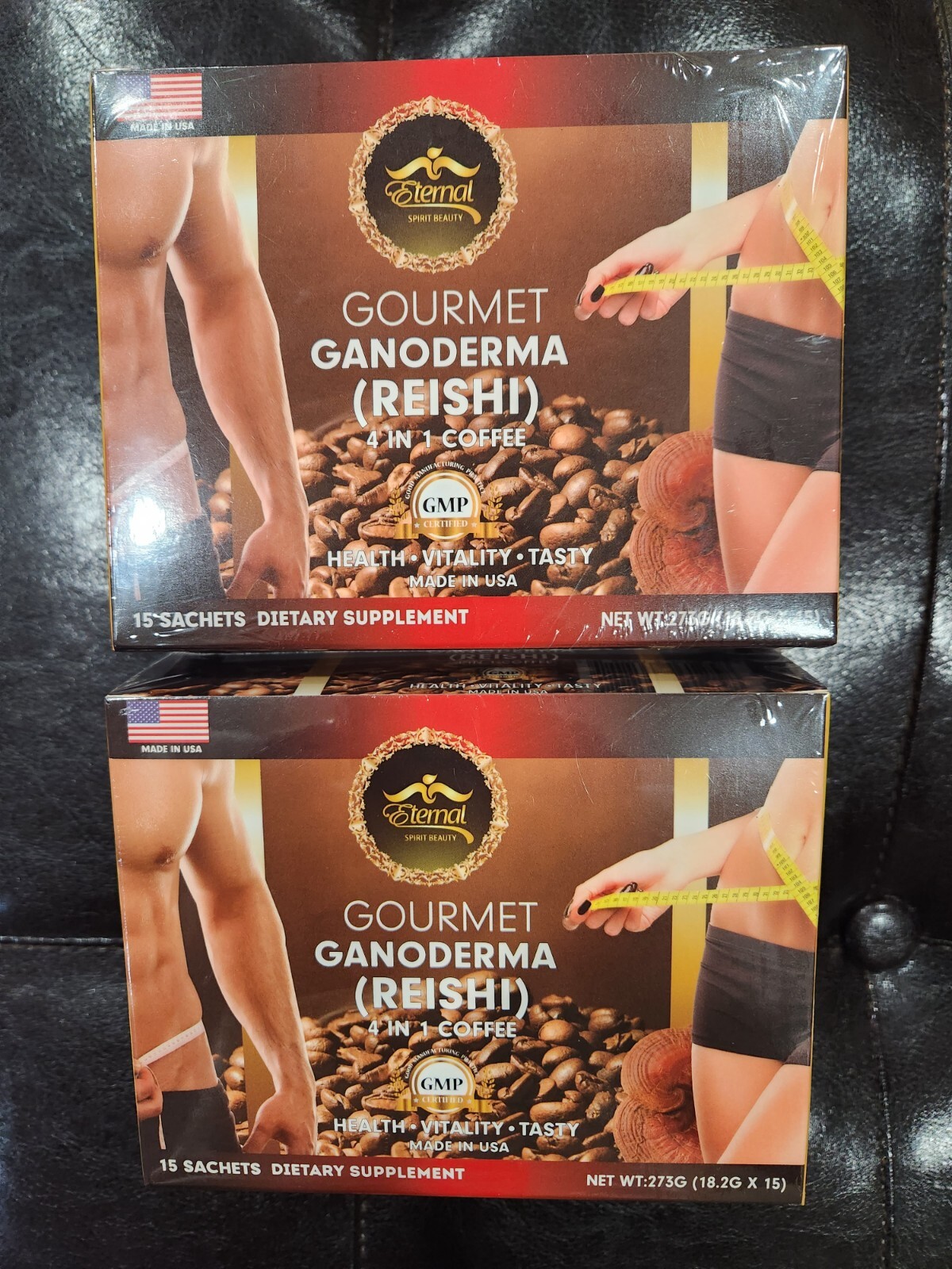 NEW 2 ETERNAL GOURMET GANODERMA REISHI 4 IN 1 COFFEE 15 SACHETS 03/2026 SEALED