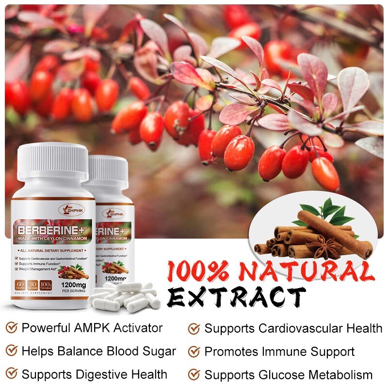 Premium Berberine Lowering blood sugar lipid levels cardiovascular protection
