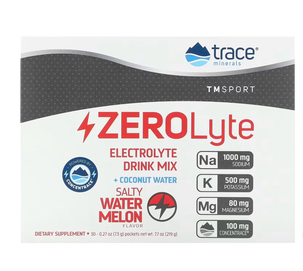 TM Sport, ZEROLyte, Electrolyte Drink Mix, Salty Watermelon, 30 Packets, 0.27 oz