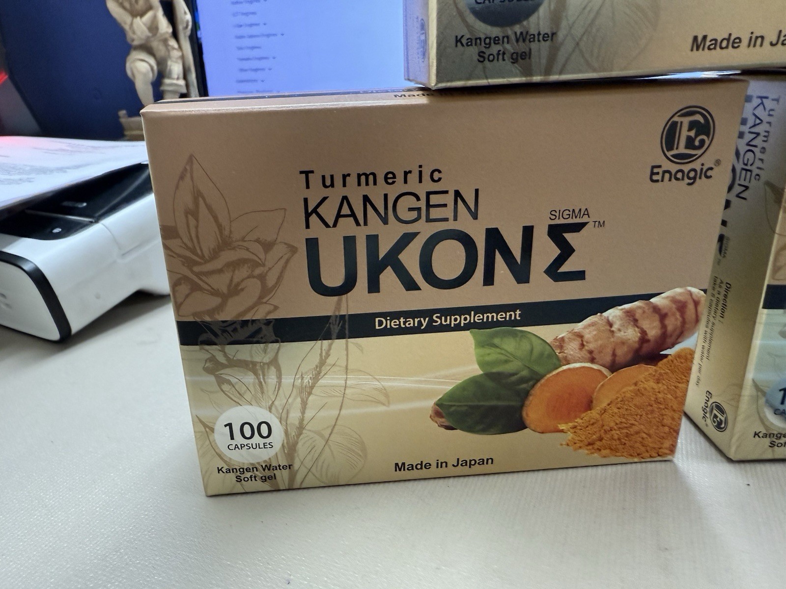 3 Authentic Kangen Ukon Turmeric by ENAGIC 100% Organic Capsules (Exp 09/2028)
