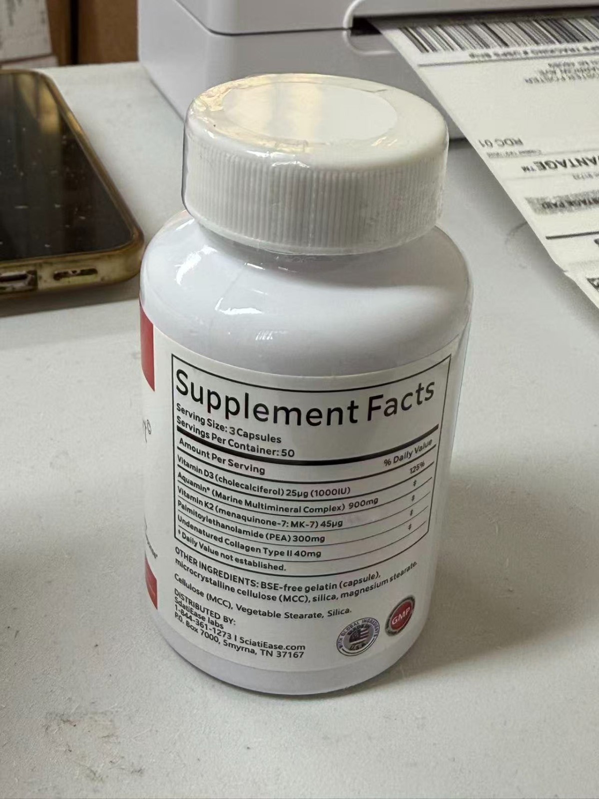 SciatiEase SciatiComfort Spine and Disc Support Supplement Sciatic Nerve Health