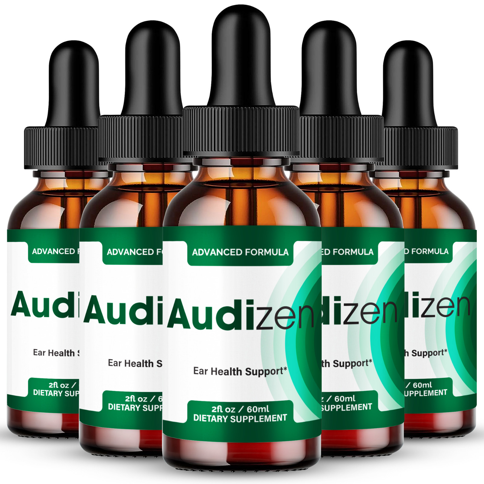 (5 Pack) Audizen Tinnitus Drops, Advanced Ear Health and Hearing Support Formula