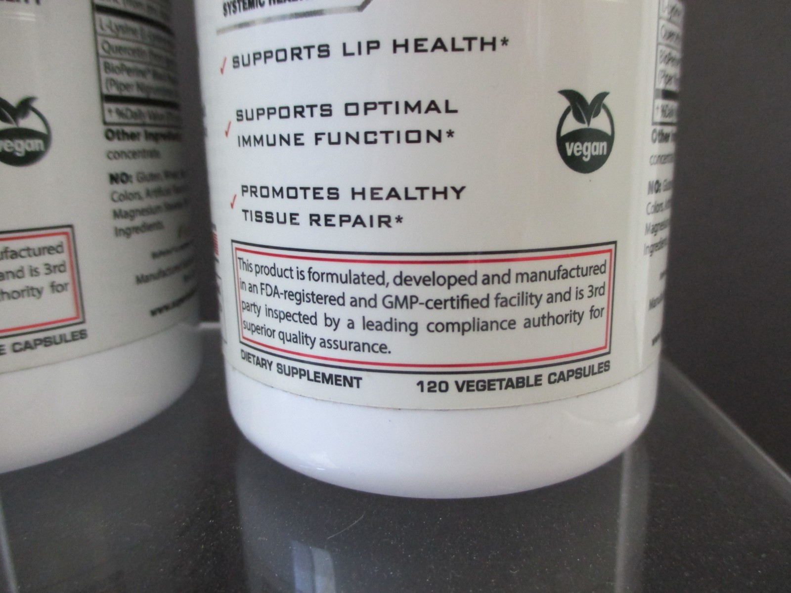 *2* LYSINE + L.I.P. 240 Veggie Caps BioPerene Exp 11/25 Superior Labs Retail $59