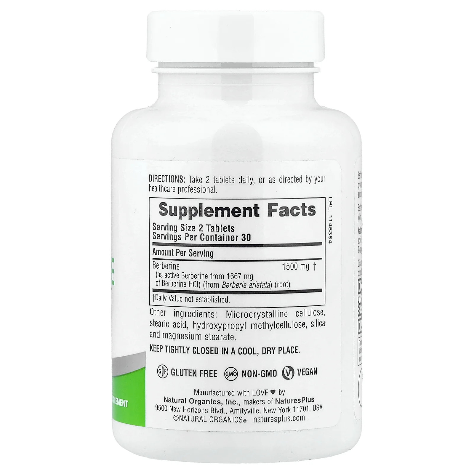 2 X NaturesPlus, Pro Berberine 1500, 60 Tablets (750 mg per Tablet)