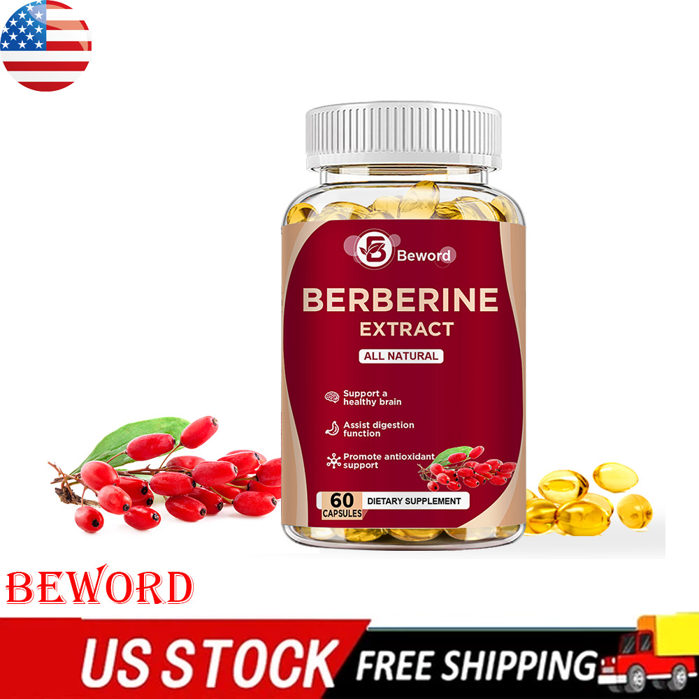 Premium Berberine HCL 1200mg for Cardiovascular & Overall Wellness Support
