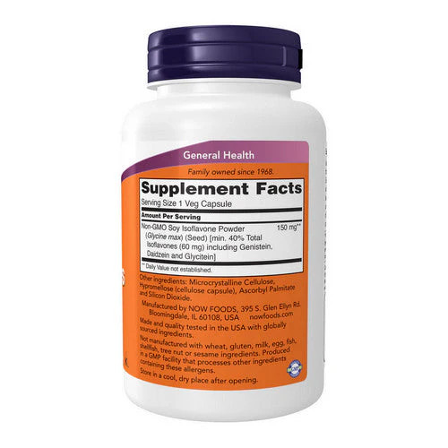 Soy Isoflavones 60 mg 120 Veg Caps By Now Foods