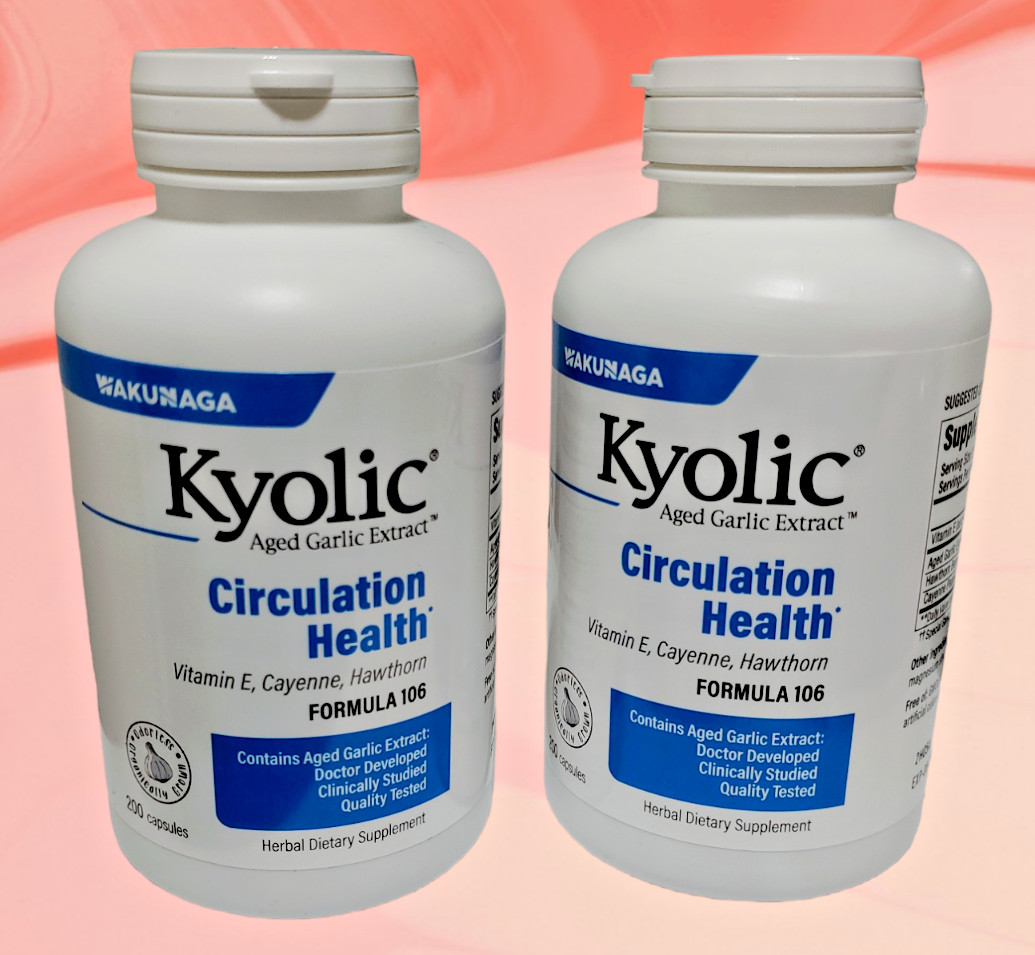 2 Pack, 200 +200 caps KYOLIC Aged Garlic Extract CIRCULATION HEALTH Formula 106