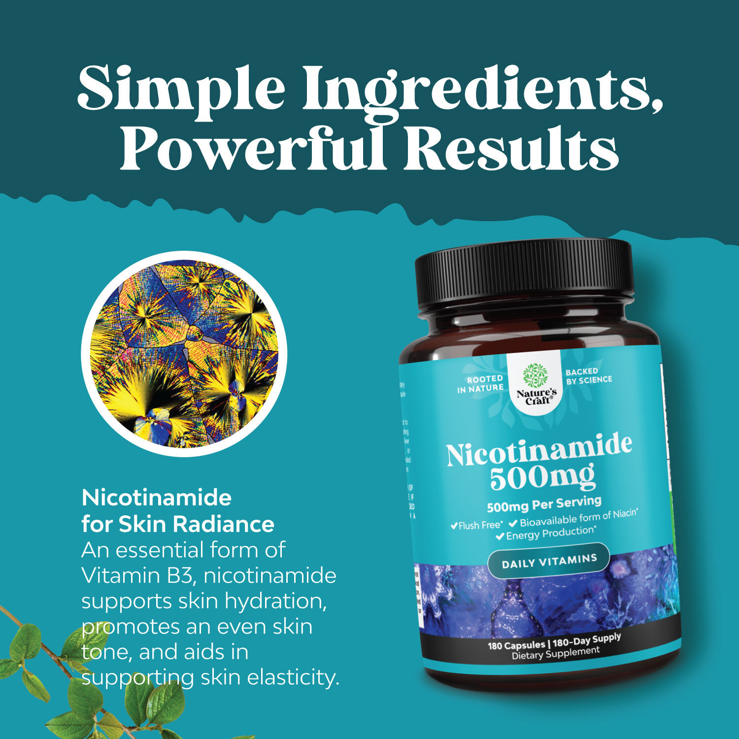 Vitamin B3 Niacinamide 500mg Capsules – Mitochondrial Energy and Potent Skin