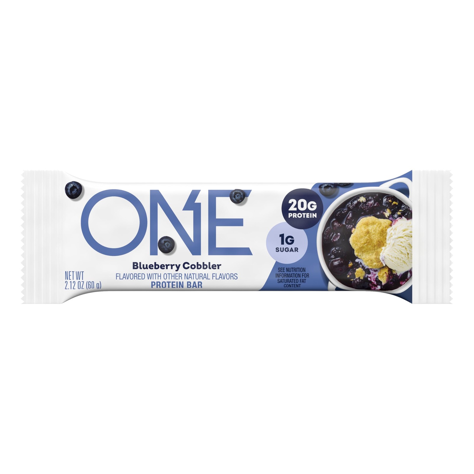 ONE Protein Bars, Blueberry 2.12 Ounce (Pack of 12), Cobbler