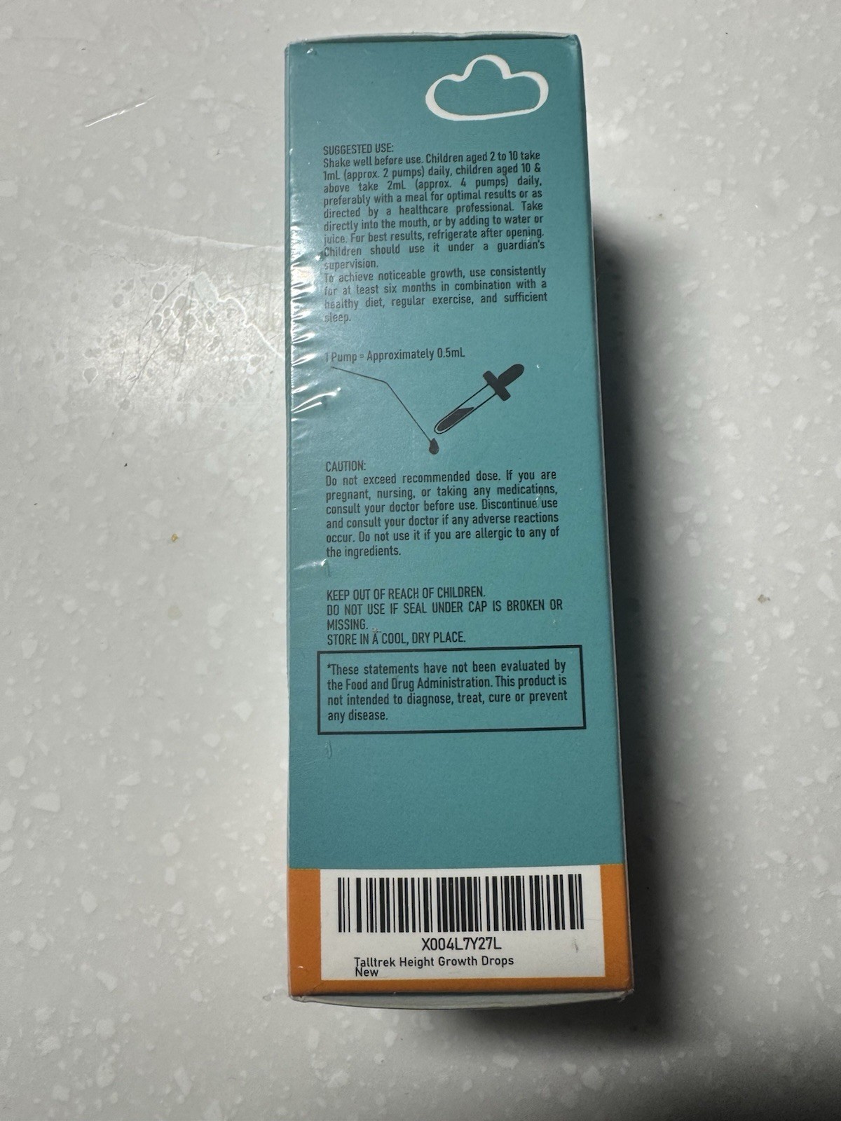 TallTrek Height Growth Supplement Drops for Kids – Teens Bone Growth Exp 3/27