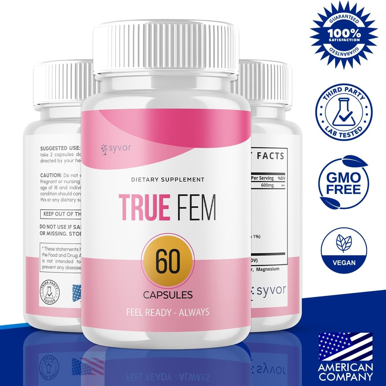 2 Pack)True Fem Capsules,Official TrueFem Support Pills w/All Natural Ingredient